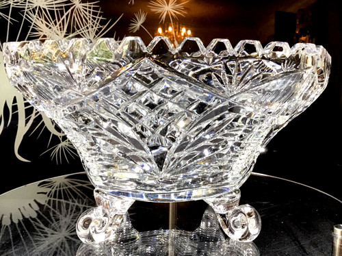 Art deco crystal fruit bowl - deco,