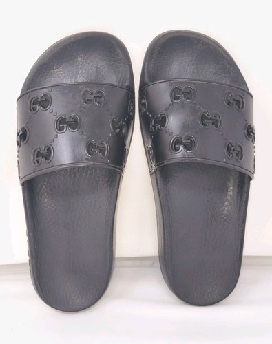 Gucci black rubber logo - gucci, gg