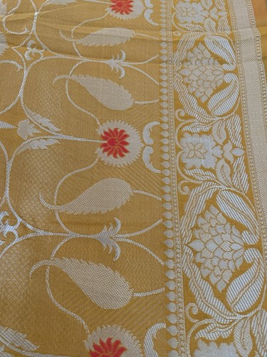 Mustered yellow kanchipuram - mustered,