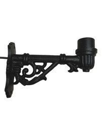 Lantern wall bracket cast iron hanging basket heavy small lantern wired shelf