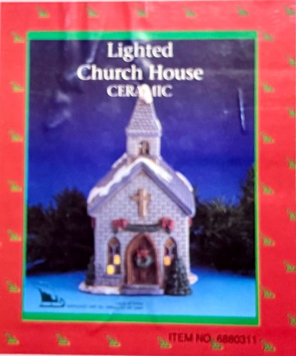 Lighted church house - lighted,