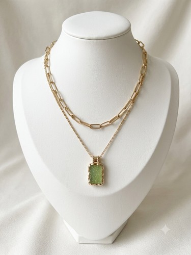 Layered gold chain - gold,