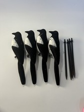 Nitehawk Full Body Flocked Shooting/Hunting Magpie Decoy With Stake X 4