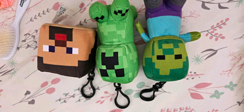Minecraft plush keyring clip - minecraft,