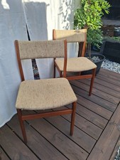 2 Danish Dscan Chairs Mid Century with Original Upholstery. 160 £ each.