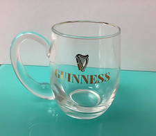 Guinness Waterford Half Pint Hand Blown Glass Tankard Mug. Harp Logo & Crown 886