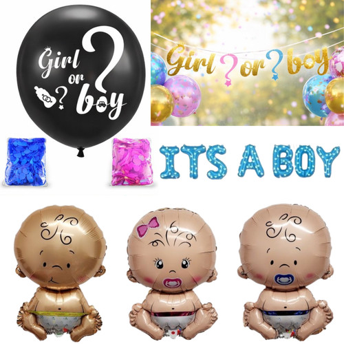 Gender reveal balloon with - balloon,