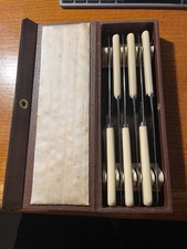 Boxed Set 6 x Vintage Sheffield Stainless Steel Knives APIS Yorkshire 8 1/4"