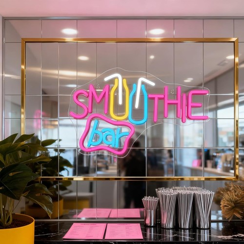 Smoothie bar neon sign wall - smoothie,