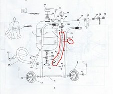 Sand blast pot Air Hose for SB20 Sand Blast Pot. Part 21 Air Hose Grit Blast Pot