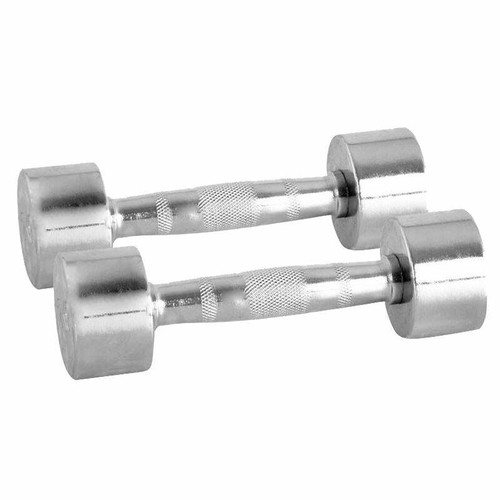 Chrome steel dumbbells - steel,