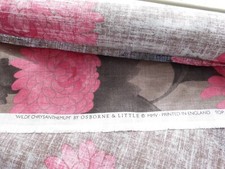 Osborne & Little Wilde Chrysantheum Printed Linen Fabric full width x 3.00m