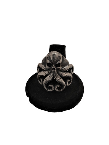 Cthulhu octopus skull - skull, ring