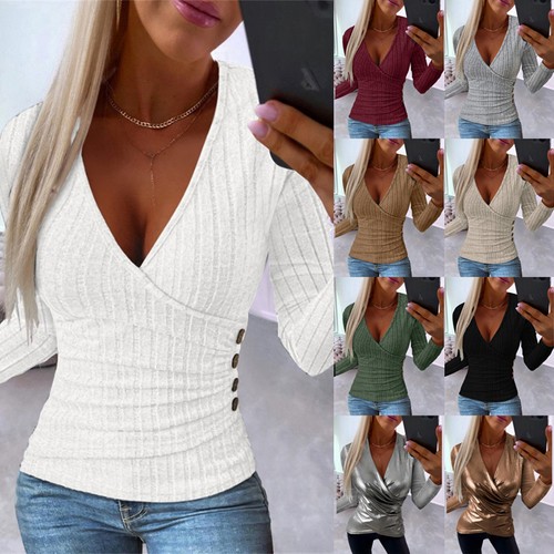 Womens neck wrap tops ladies - womens, v
