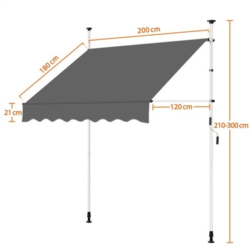 Manual retractable awning - manual,