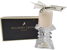 Killarney Crystal Candle Holder and Candle Set Ireland Design T2920 F18