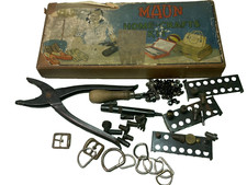 MAUN home crafts kit vintage leather working tools belt buckles clothing rivet's