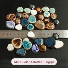 100g Random Round Mosaic Mini Tiles Craft Ceramic Tiles Mixed Porcelain Home DIY