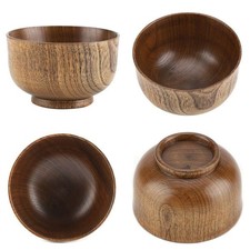 Natural Wood Round Bowl 1PC