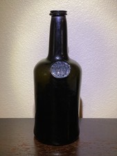 English Black Glass Wine