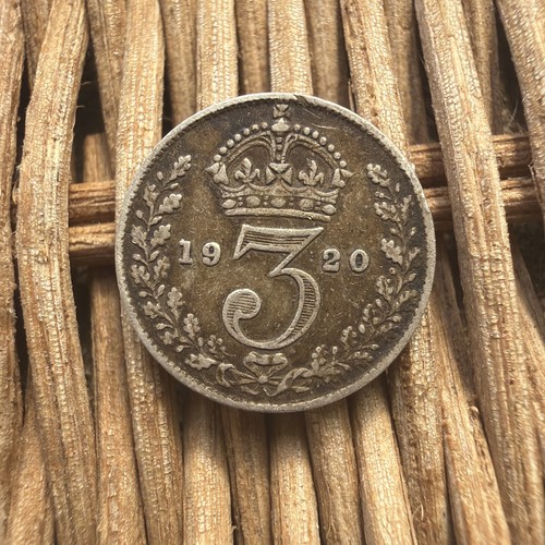 George three pence 1920 - v,