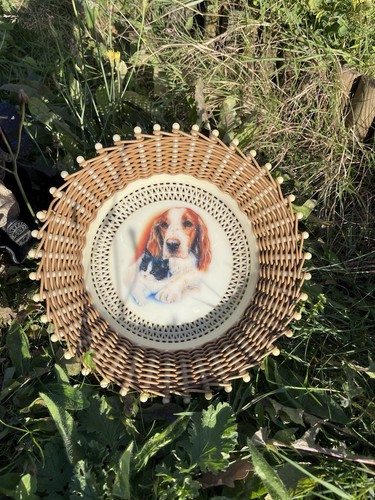 Vintage kitsch plastic woven - vintage,