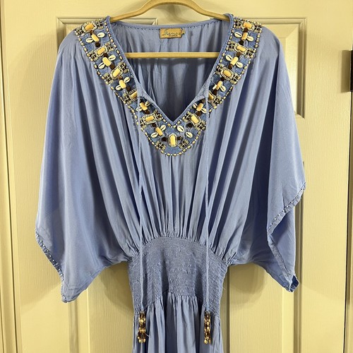 Skemo smocked blue maxi - skemo,