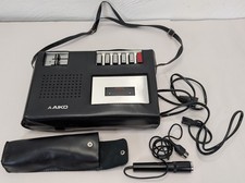 Vintage AIKO ATP-702 Solid State Cassette Recorder With Leather Case Working