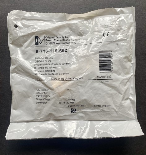 Worcester bosch valve oil line - bosch,