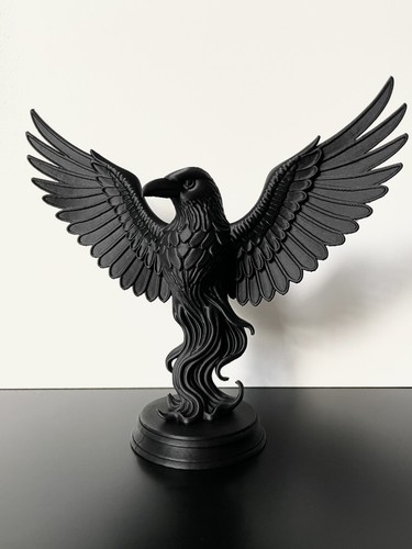 Gothic raven figurine dark - raven,