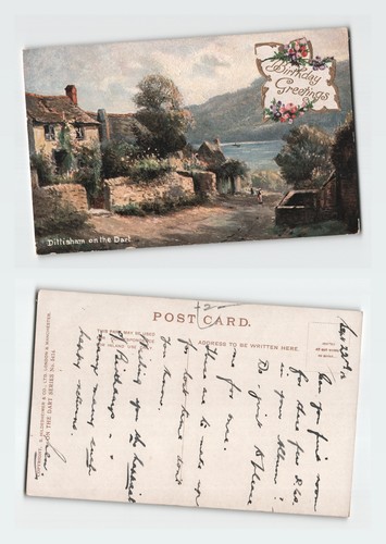Vintage postcard dittisham - postcard, on