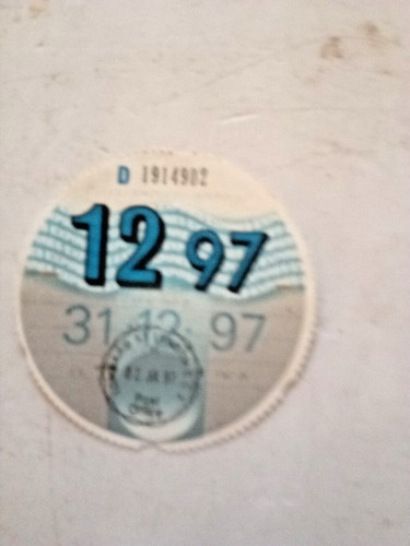 1997 jan vintage tax disc - 1997,