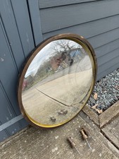 Brass round convex mirror