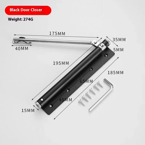 Adjustable auto close door - close,