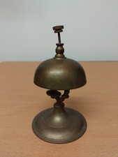 Vintage Brass Bell Counter / Reception Desktop Bell - Working