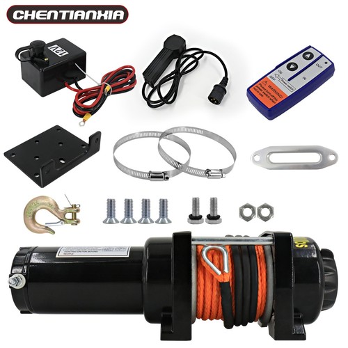 12v 4500lbs electric winch - 4500lbs,