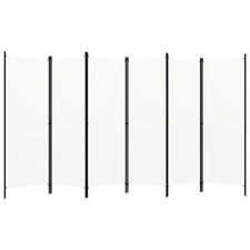 WALPLUS Room Divider 6 Panel White 300x180cm Folding Privacy Screen
