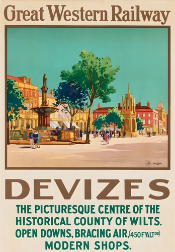Devizes vintage poster - devizes,