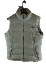 THE NORTH FACE 700 Down White Gilet size M Womens Puffer Vest Casual Outdoors