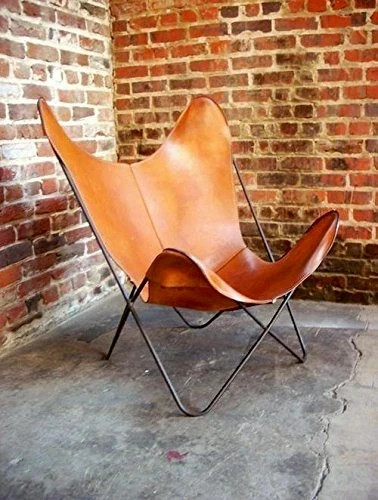 Leather butterfly chair - leather,