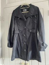 ONLY Limitless Size S To Fit Size 8 Ladies Black Mac Jacket Raincoat Funnel Neck