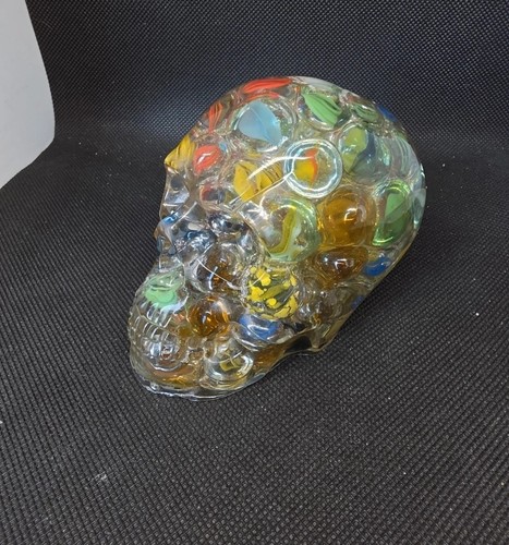 Handmade resin skull - resin, encased
