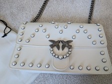 Pinko White Leather Pearl
