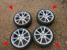 Audi TT RS GENUINE 20" ALLOY WHEELS PIRELLI P ZERO TYRES 7MM+ TREAD 8S MK3