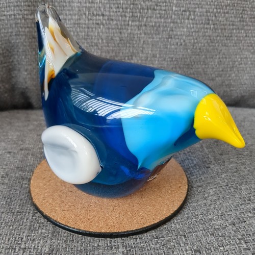 Leonardo glass hand blown - hand, blue