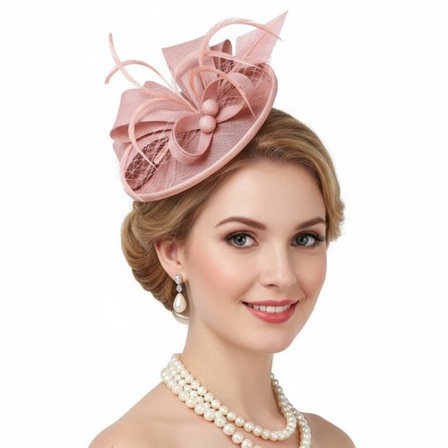 Big saucer sinamay headband - saucer, on