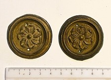 Set of 2 Reclaimed Antique Brass Longcase Clock Finials - 4.2 Inches (10.7cm)