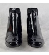 CLARKS LODGE GATES LADIES BLACK PATENT MAN MADE/TEXTILE BOOTS UK SZ 8 D EU 42