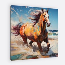 Watercolor Horse Canvas Wall