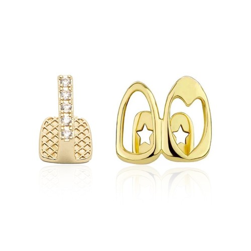 Hollow heart dental grillz - hollow,
